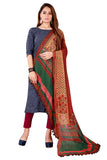 Maroon Color Kalamkari And Floral Printed Chiffon Dupatta With Tassels