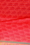 Red Color Kalamkari And Floral Printed Chiffon Dupatta With Tassels