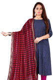 Rani Color Kalamkari And Floral Printed Chiffon Dupatta With Tassels