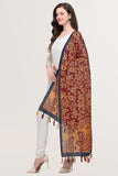 Maroon Color Kalamkari Digital Print Chanderi Silk Dupatta