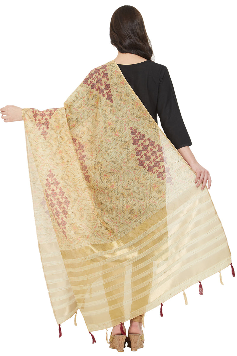 Royal Ethnic Digital Print Cotton Silk Dupatta For Women