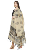 Poly Silk Dupatta with Zari Pallu and Tassels