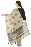 Poly Silk Dupatta with Zari Pallu and Tassels