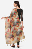 Floral Digital Printed Zari Silk Dupatta