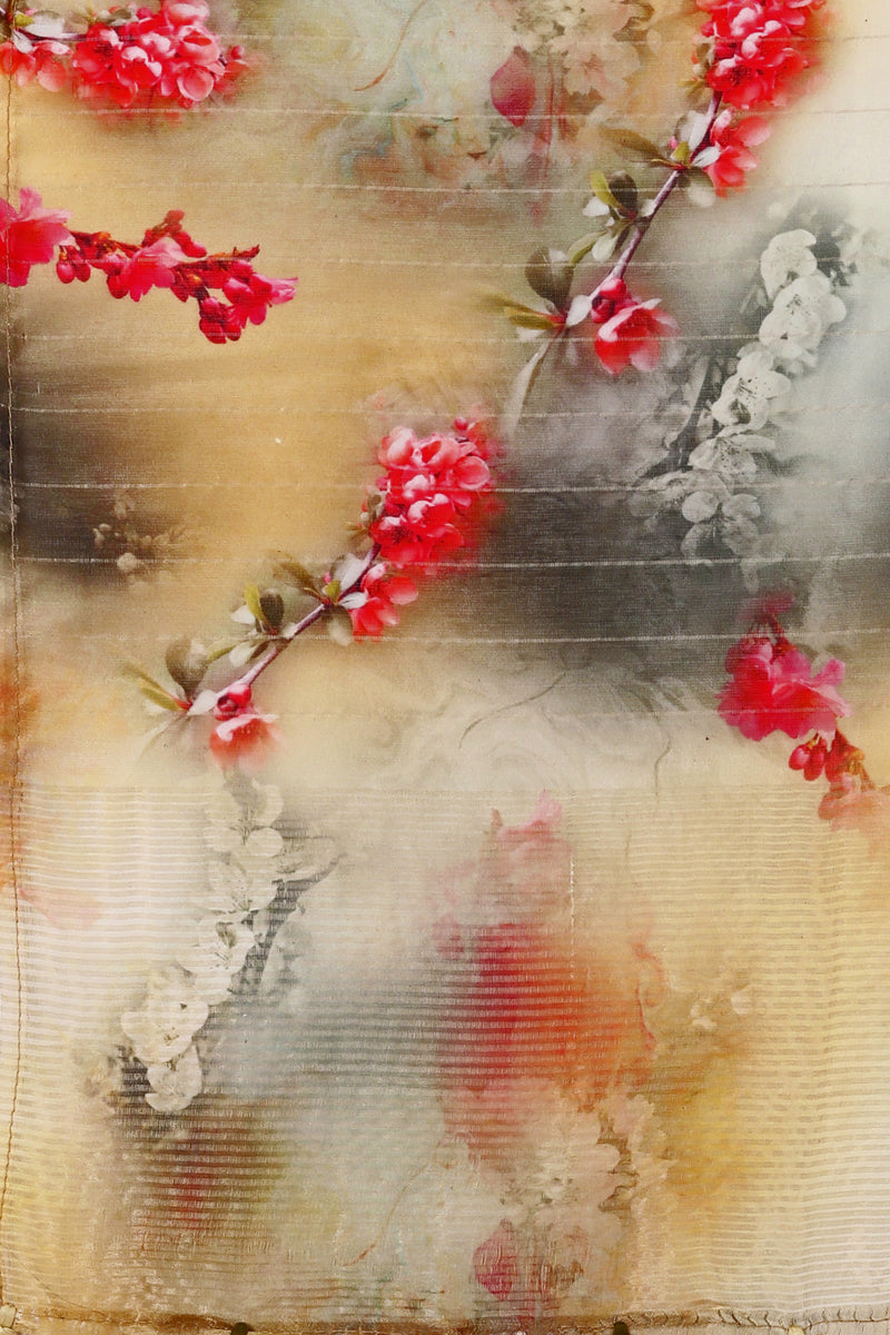 Floral Digital Printed Zari Silk Dupatta