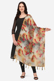 Floral Digital Printed Zari Silk Dupatta