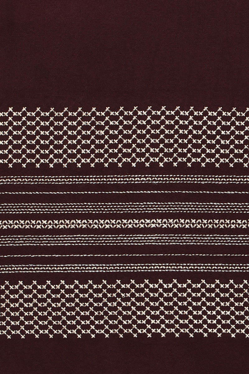 Coffee Color Pure Viscose Winter Stole