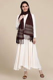 Coffee Color Pure Viscose Winter Stole