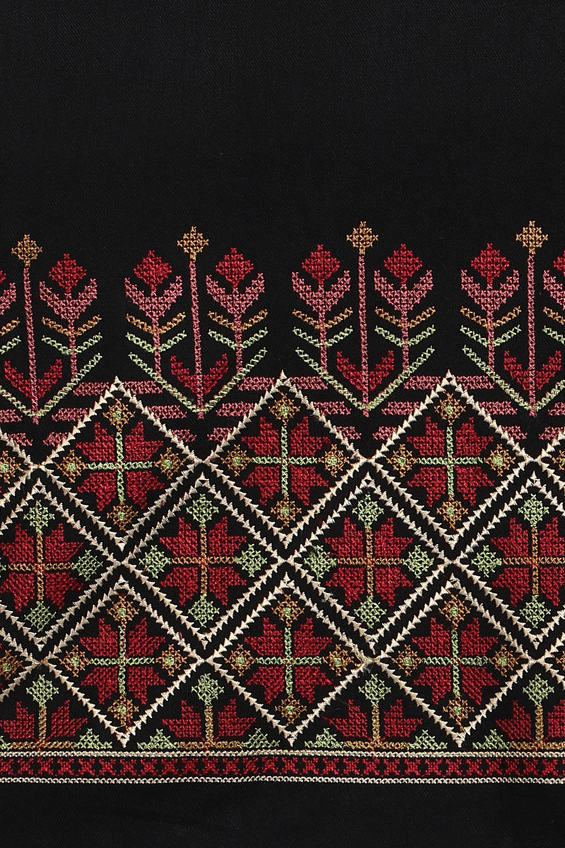 Black Color Pure Viscose Winter Stole