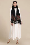 Black Color Pure Viscose Winter Stole