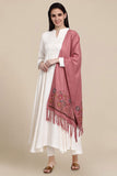 Pink Color Pure Viscose Winter Stole
