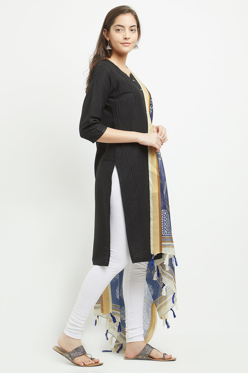 Digital Aztec Print Chanderi Silk Dupatta