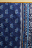 Digital Indigo Block Print Chanderi Silk Dupatta