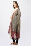 Digital Heritage Motif Print Chanderi Silk Dupatta