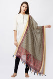 Digital Heritage Motif Print Chanderi Silk Dupatta