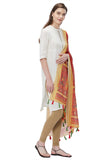 Red Multiple Digital Print Chanderi Silk Dupatta