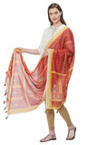 Red Multiple Digital Print Chanderi Silk Dupatta