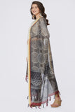 Black And White Mandala Digital Print Chanderi Silk Dupatta