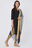 Tie And Dye Diamond Digital Print Chanderi Silk Dupatta
