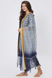 Tie And Dye Diamond Digital Print Chanderi Silk Dupatta
