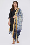 Tie And Dye Diamond Digital Print Chanderi Silk Dupatta