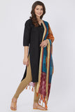 Ethnic Checkered Digital Print Chanderi Silk Dupatta