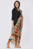 Multi Color Abstract Print Chanderi Silk Dupatta