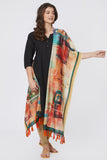 Multi Color Abstract Print Chanderi Silk Dupatta