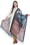 Indigo Tie And Dye Digital Print Chanderi Silk Dupatta