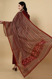 Maroon Chanderi Silk Digital Printed Unstitched Salwar Suit