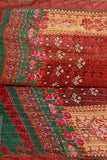 Maroon Color Kalamkari And Floral Printed Chiffon Dupatta With Tassels