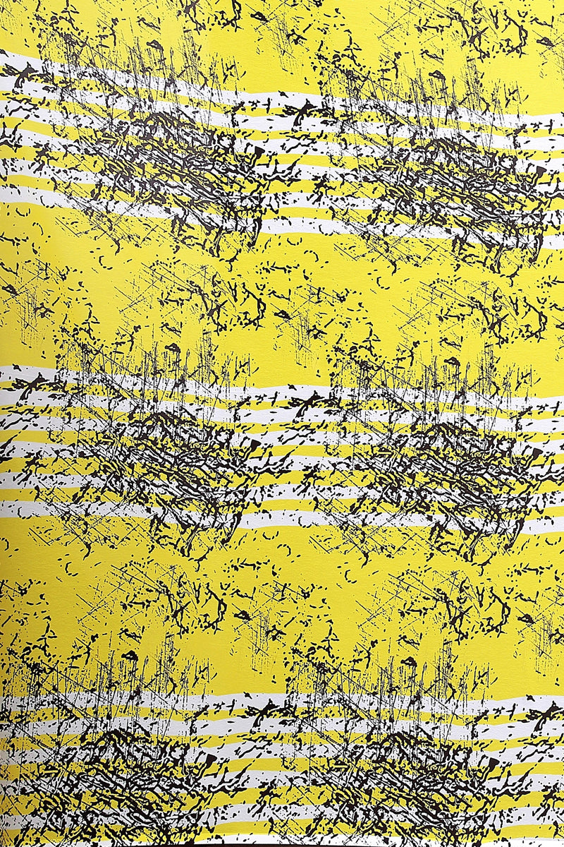 Yellow And Black Color Digital Geometric Printed Georgette Saree