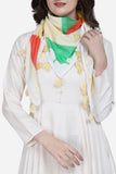 Abstract Print Multi Color Pure Cotton Scarf