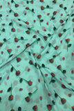 Grey And Red 3D Rose Digital Print Georgette Fabric