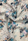 Powder Blue Floral Digital Print Georgette Fabric
