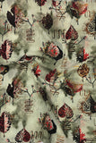Beige Color Abstract Digital Print Georgette Fabric